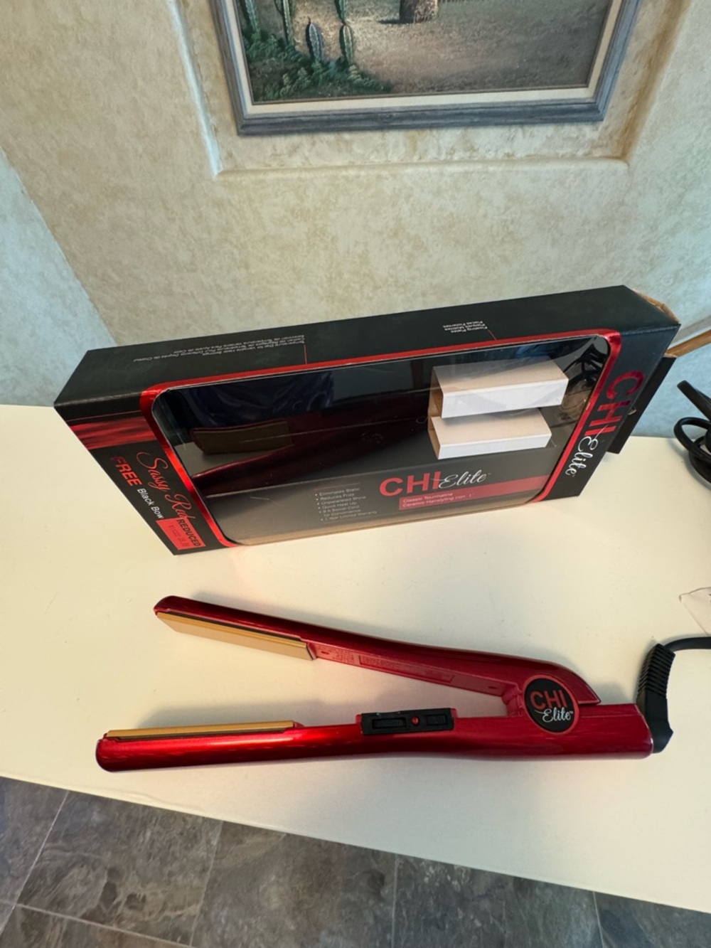 CHI Ceramic Flat Iron - Red Accents